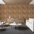 Summer Paws Orange Mural Wallpaper - room preview 03