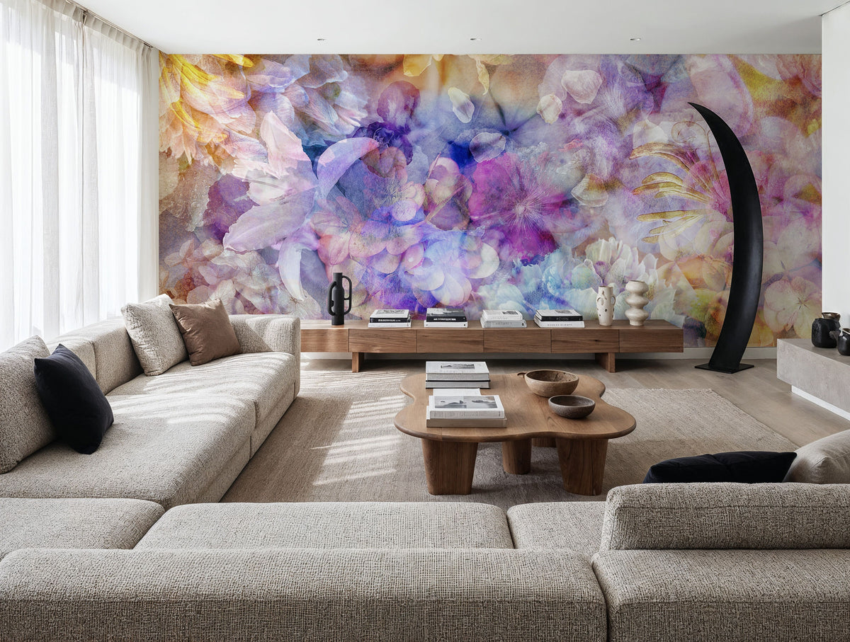 Floral Poem Mural Wallpaper - room preview 03