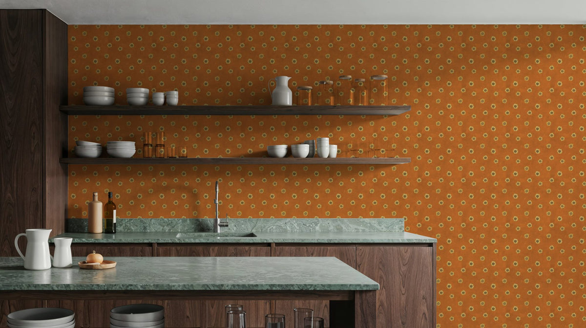 Autumn Buds Light Brown Mural Wallpaper - room preview 03
