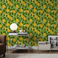 Trailing Lemons, Fresh Green Mural Wallpaper - room preview 03