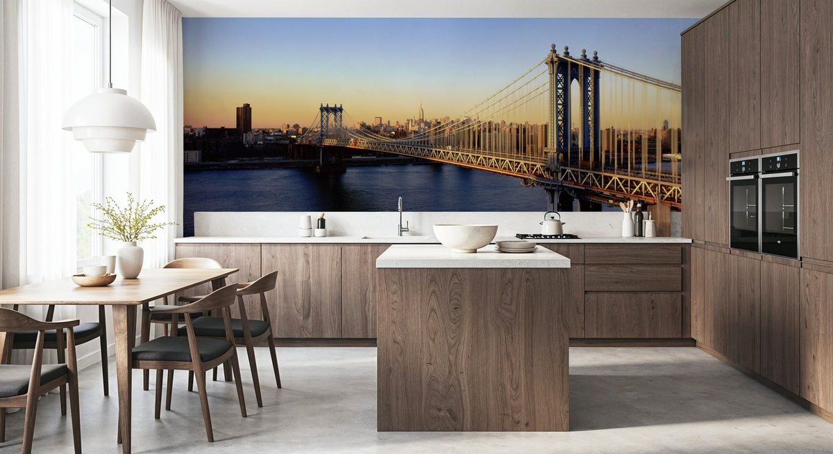 Golden Bridge Horizon Mural Wallpaper - room preview 03