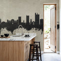 Lubbock Texas Skyline Concrete Mural Wallpaper - room preview 03