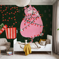 Mischief Kitty Christmas III Mural Wallpaper - room preview 03