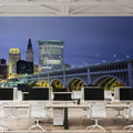 Twilight Bridge Mural Wallpaper - room preview 03