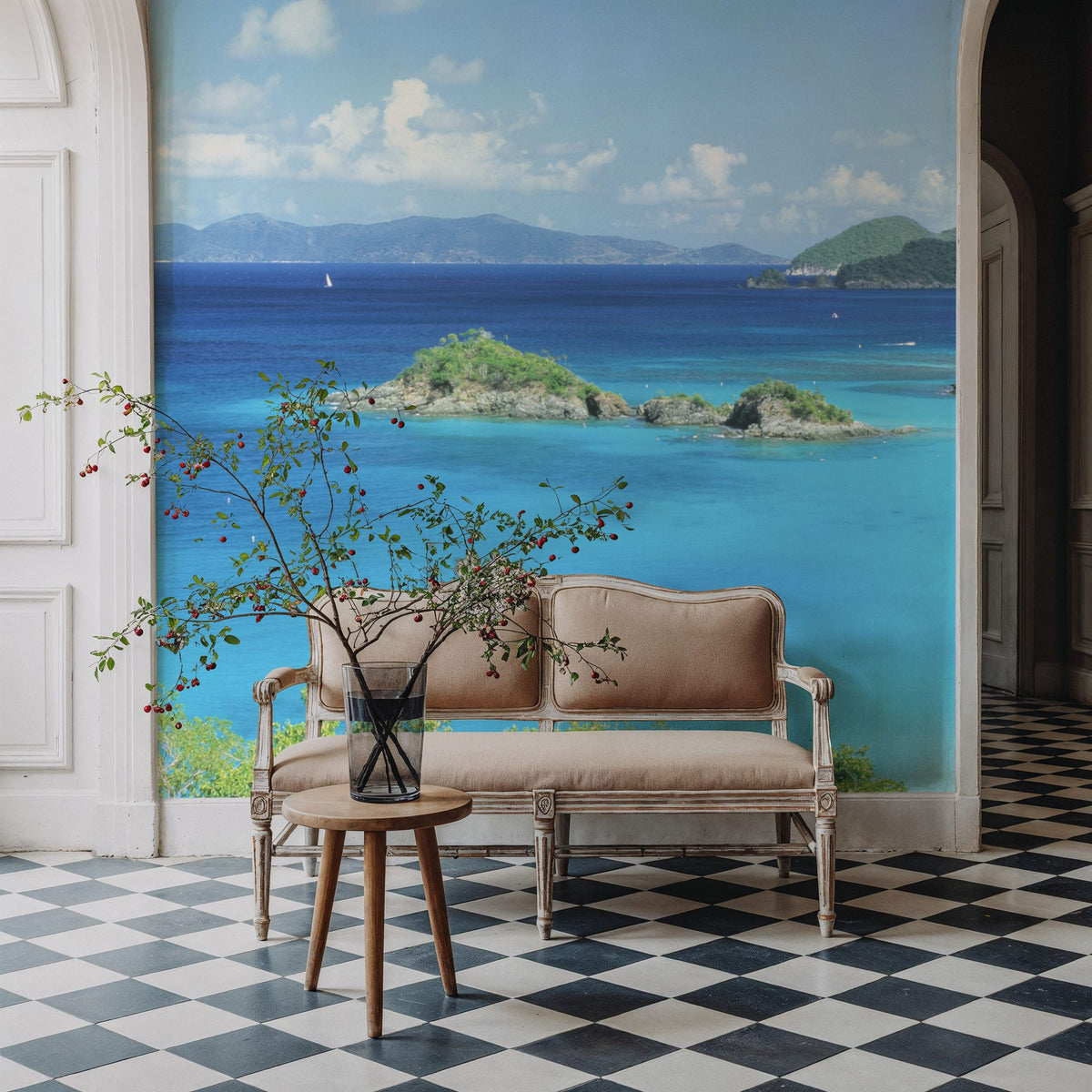 Tropical Paradise Cove Mural Wallpaper - room preview 03