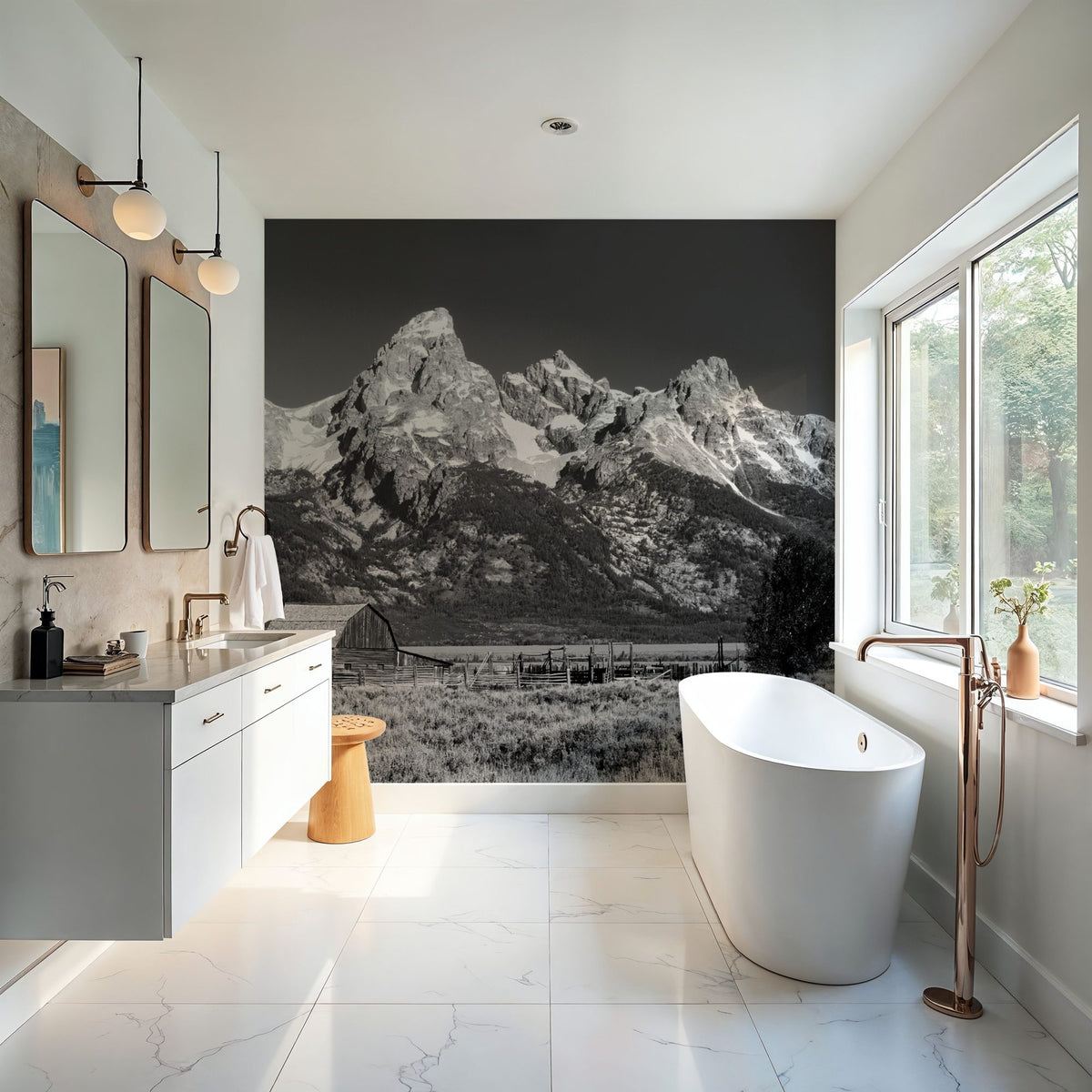 Timeless Alpine Homestead Mural Wallpaper - room preview 03