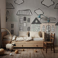 Three Clouds Mural Wallpaper - room preview 03