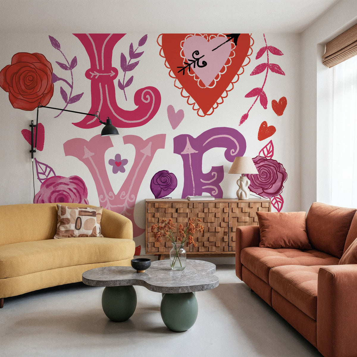 Love You IV Mural Wallpaper - room preview 03
