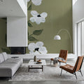 Pretty Little Flower III Avocado Mural Wallpaper - room preview 03