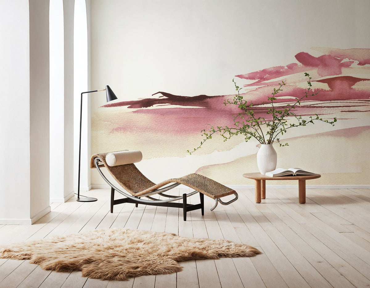 Pink Sunset Mural Wallpaper - room preview 03