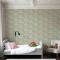 Flutterby Flowers Beige Mural Wallpaper - room preview 03