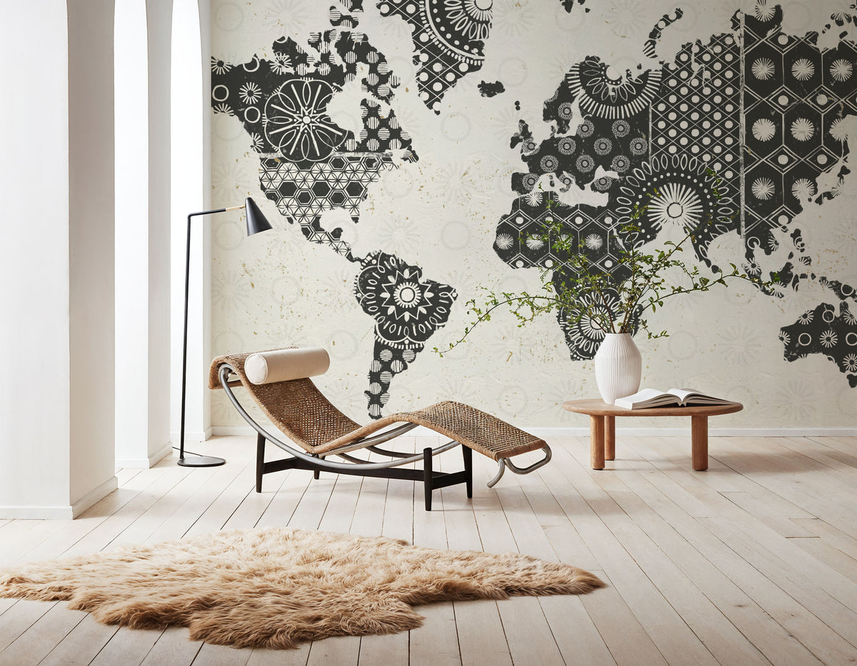 Kami Map Mural Wallpaper - room preview 03