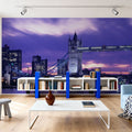 Purple Tower Bridge Twilight Mural Wallpaper - room preview 03