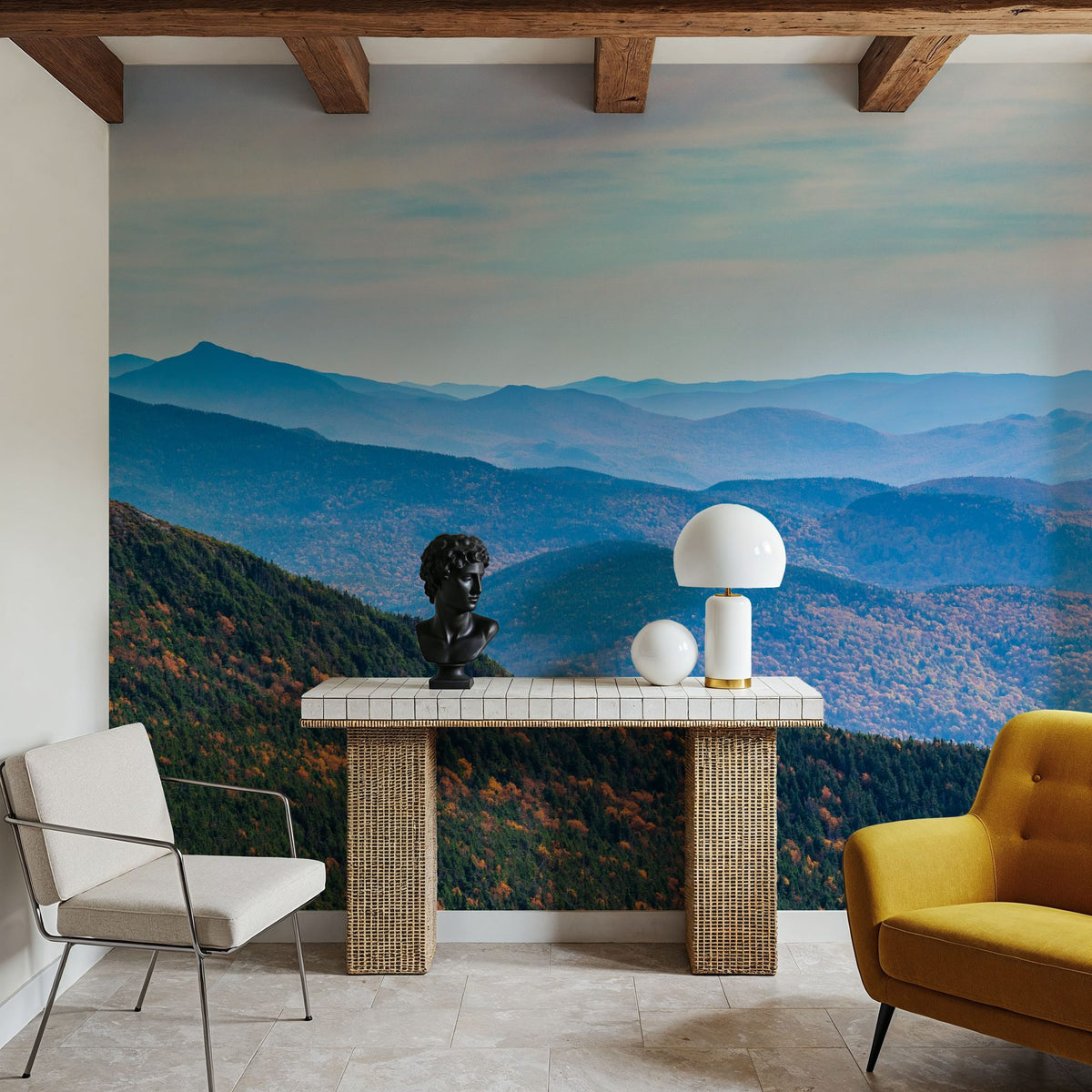 Rolling Forest Vista Mural Wallpaper - room preview 03