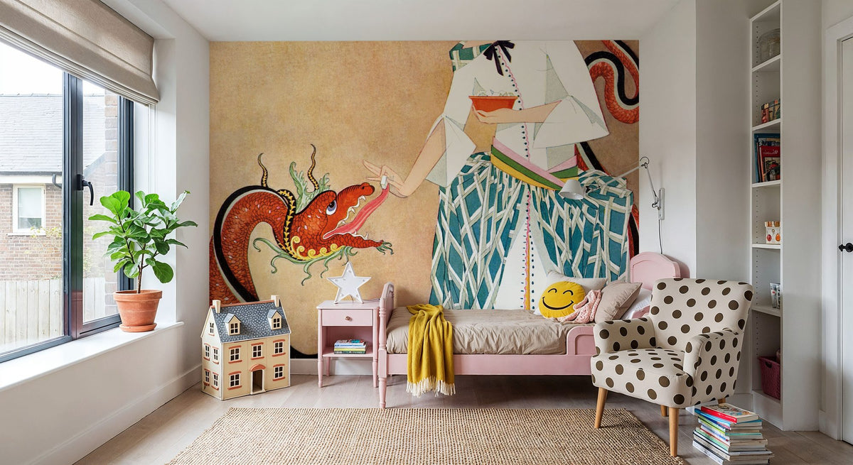 Vintage Fashion Cover IX Mural Wallpaper - room preview 03