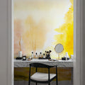 Yellow Autumn Trees, Landscape Painting Mural Wallpaper - room preview 03