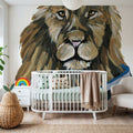 Letterman Lion Mural Wallpaper - room preview 03