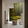 Silent Forest Road Mural Wallpaper - room preview 03