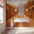 Rustic Railway Bridge Mural Wallpaper - room preview 03