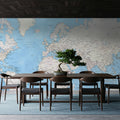 World Map Cities - Benning Mural Wallpaper - room preview 03