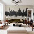 Leipzig Germany Skyline Concrete Mural Wallpaper - room preview 03