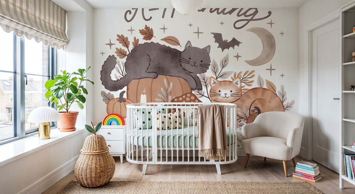 Pumpkins and Paws III Mural Wallpaper - room preview 03