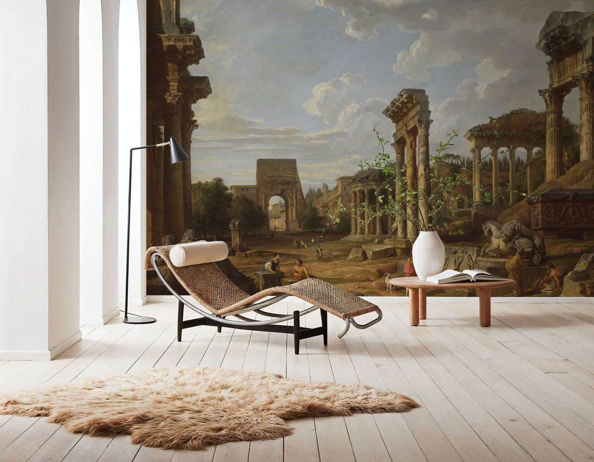 A Capriccio of the Roman Forum Mural Wallpaper - room preview 03