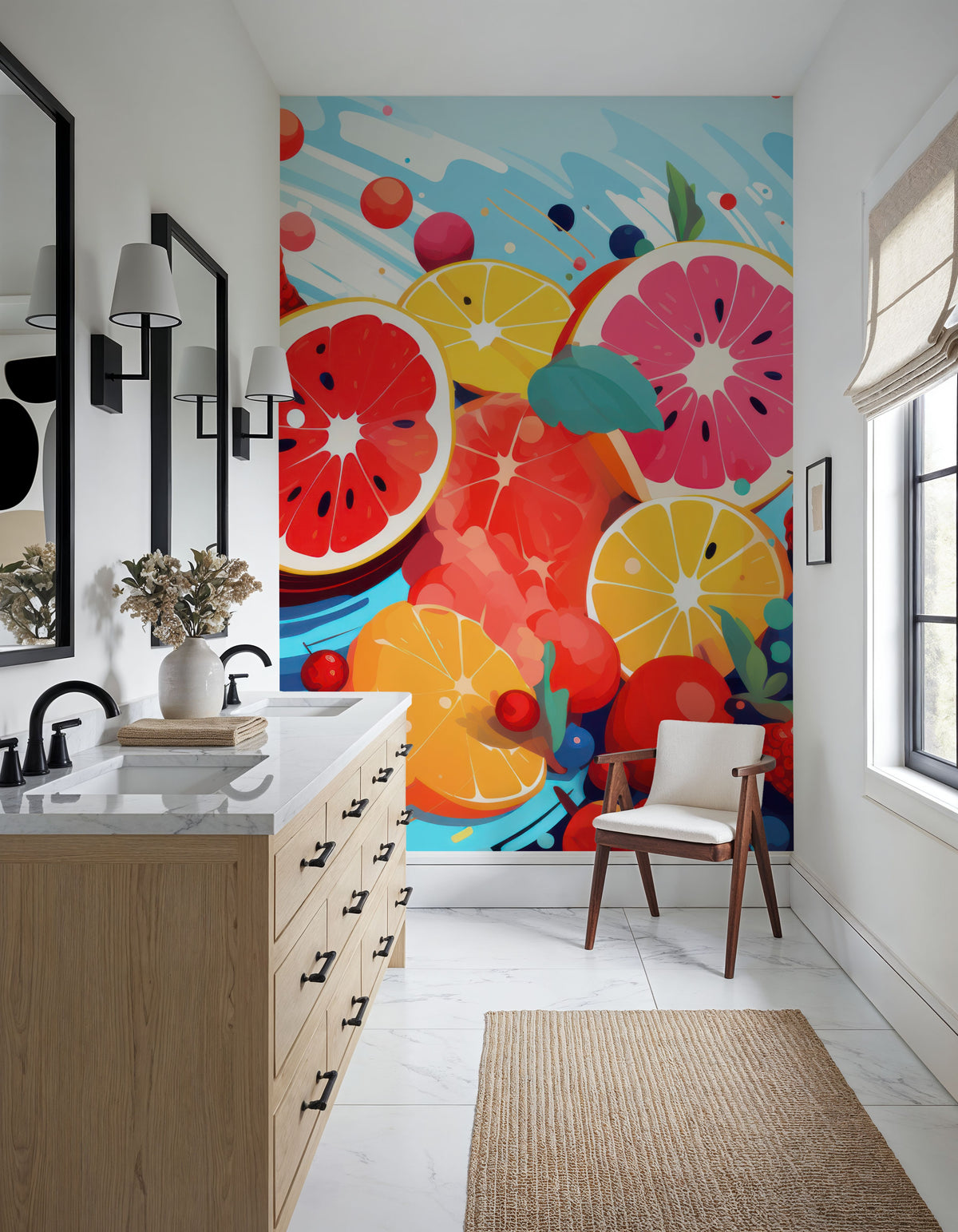 Fruits Approaching Mural Wallpaper - room preview 03