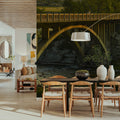 Lundbreck Falls Bridge Mural Wallpaper - room preview 03