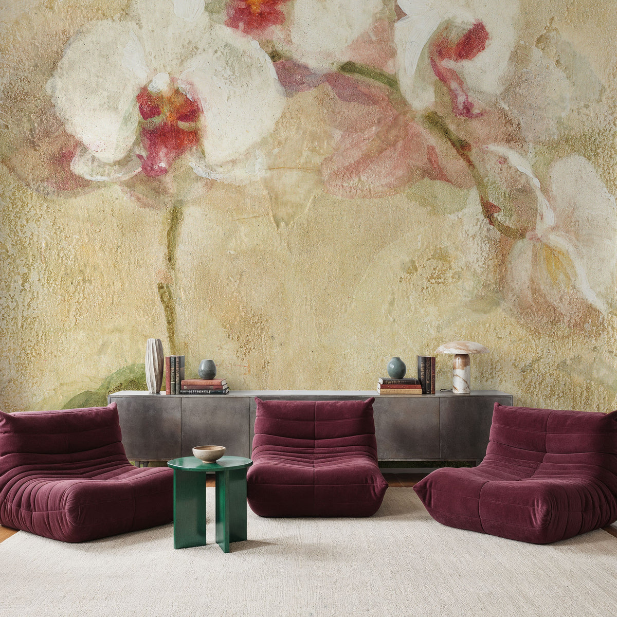 Dreamy Orchids I Mural Wallpaper - room preview 03