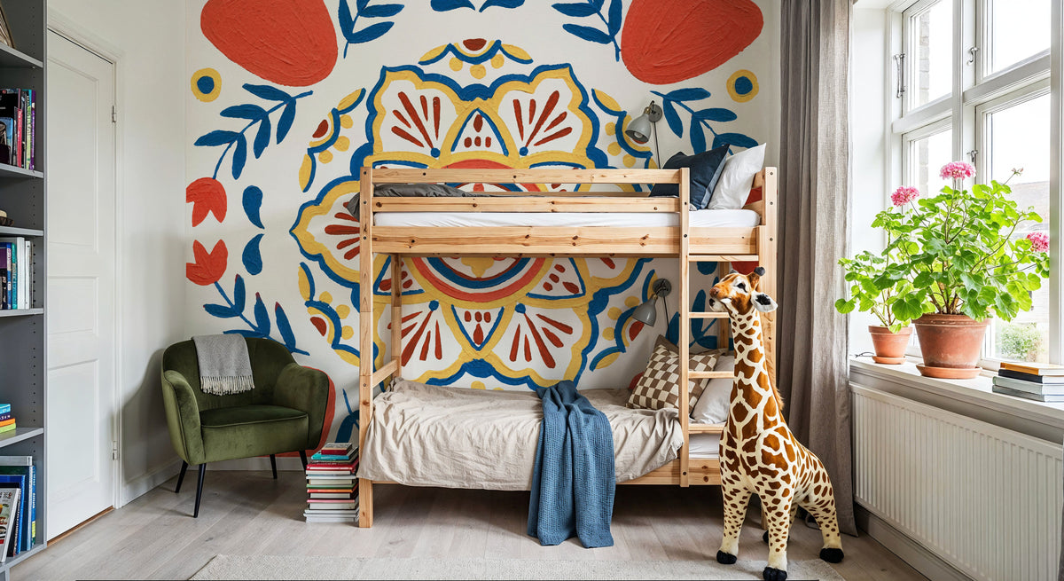 Tex Mex Mandala Tile II Mural Wallpaper - room preview 03