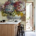 Summer Hydrangea Mural Wallpaper - Warm Tone - room preview 03