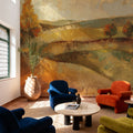 Autumn Hills Mural Wallpaper - Red Tone - room preview 03