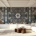 Eastern Tales, Brown & Lavender Mural Wallpaper - room preview 03