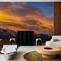 Chinook Clouds Over Grotto Mountain Mural Wallpaper - room preview 03