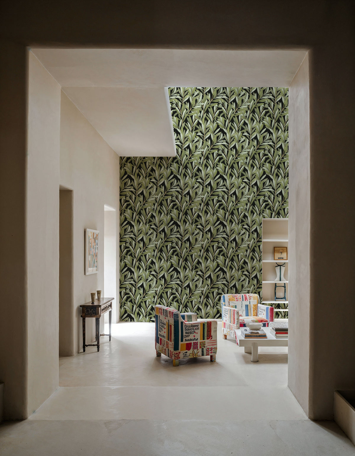 Olive Branch Mural Wallpaper - Warm Tone - room preview 03