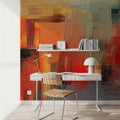 Sense of the City, Yellow and Orange Mural Wallpaper - room preview 03