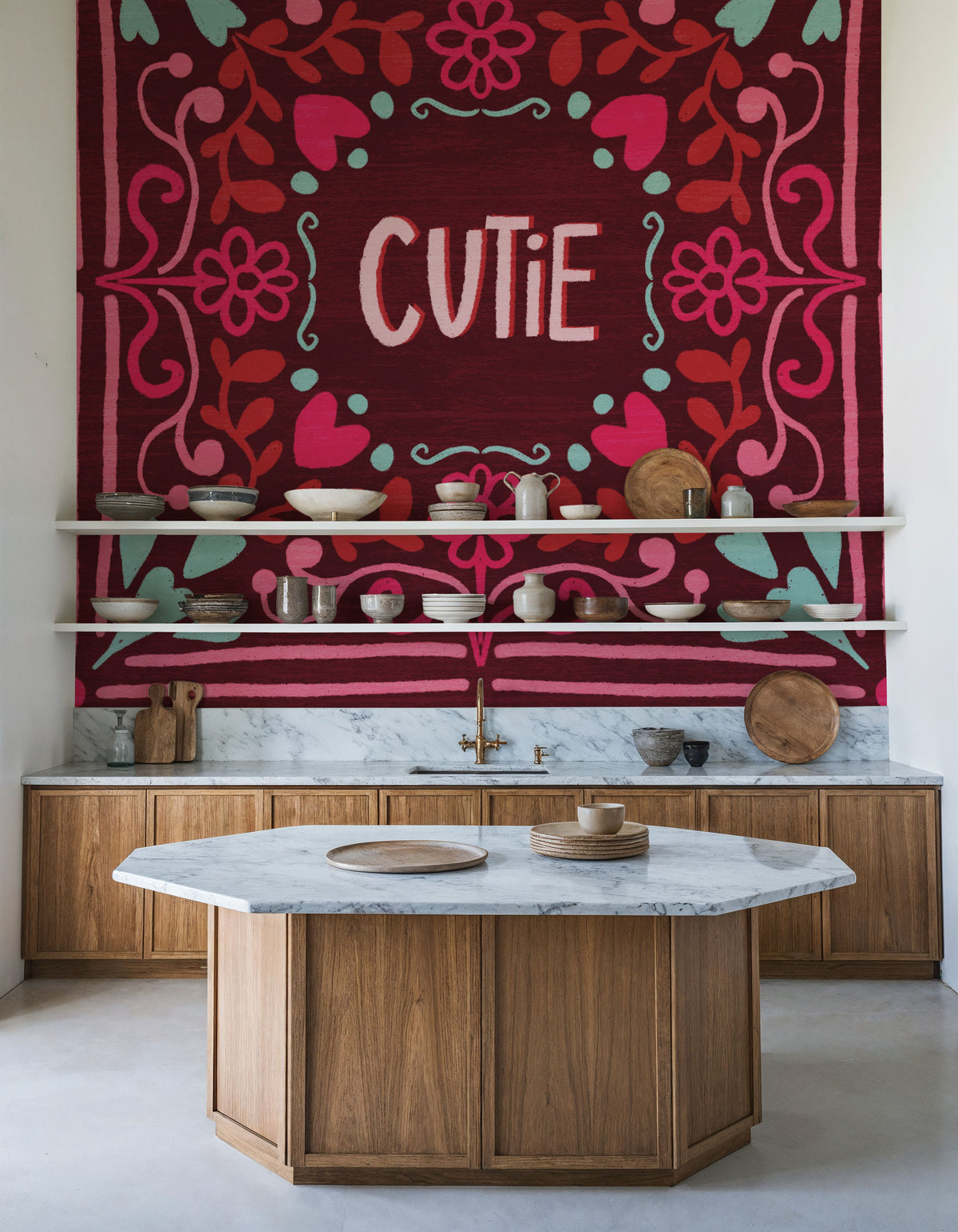 Love Sentiments Cutie Mural Wallpaper - room preview 03