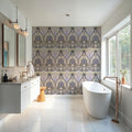 Floral Art Deco Aura, Butter Mural Wallpaper - room preview 03