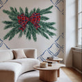 Holiday Tartan and Chinoiserie V Mural Wallpaper - room preview 03