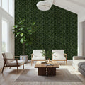Green Leaf Canopy Mural Wallpaper - room preview 03