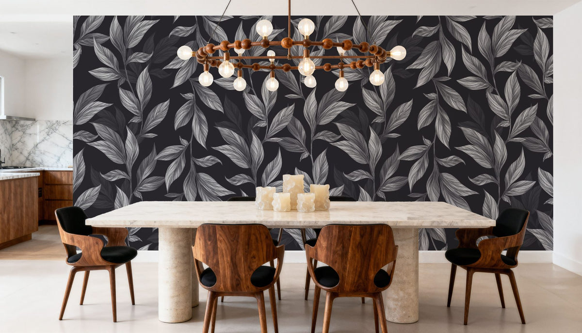 Sleeping Garden Leaves Mural Wallpaper - room preview 03