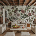 Seven Birds Mural Wallpaper - Neutral Tone - room preview 03