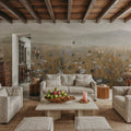 Field of Flowers Neutral Mural Wallpaper - room preview 03