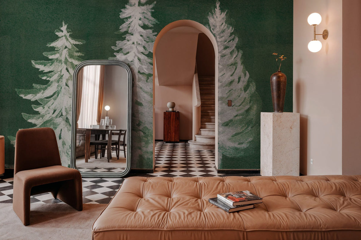 Wooded Winter Mural Wallpaper - room preview 03