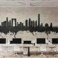 Suzhou China Skyline Concrete Mural Wallpaper - room preview 03