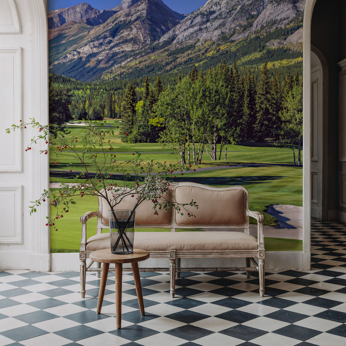 Mountain Golf Mural Wallpaper - room preview 03