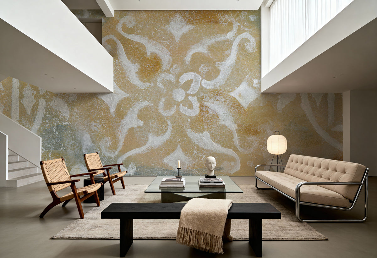 Gold Tapestry Mural Wallpaper - room preview 03