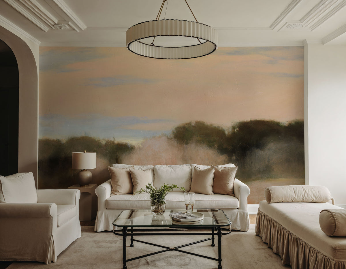 Sienna Fields I Moon Sq Mural Wallpaper - room preview 03
