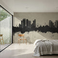 Sharjah Skyline Concrete Mural Wallpaper - room preview 03